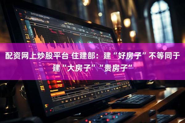 配资网上炒股平台 住建部：建“好房子”不等同于建“大房子”“贵房子”